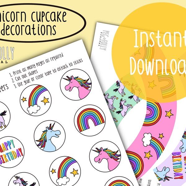 Unicorn Cupcake Wrappers - Etsy