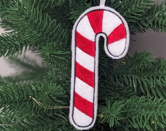 ITH embroidery file candy cane pendant 10x10 frame