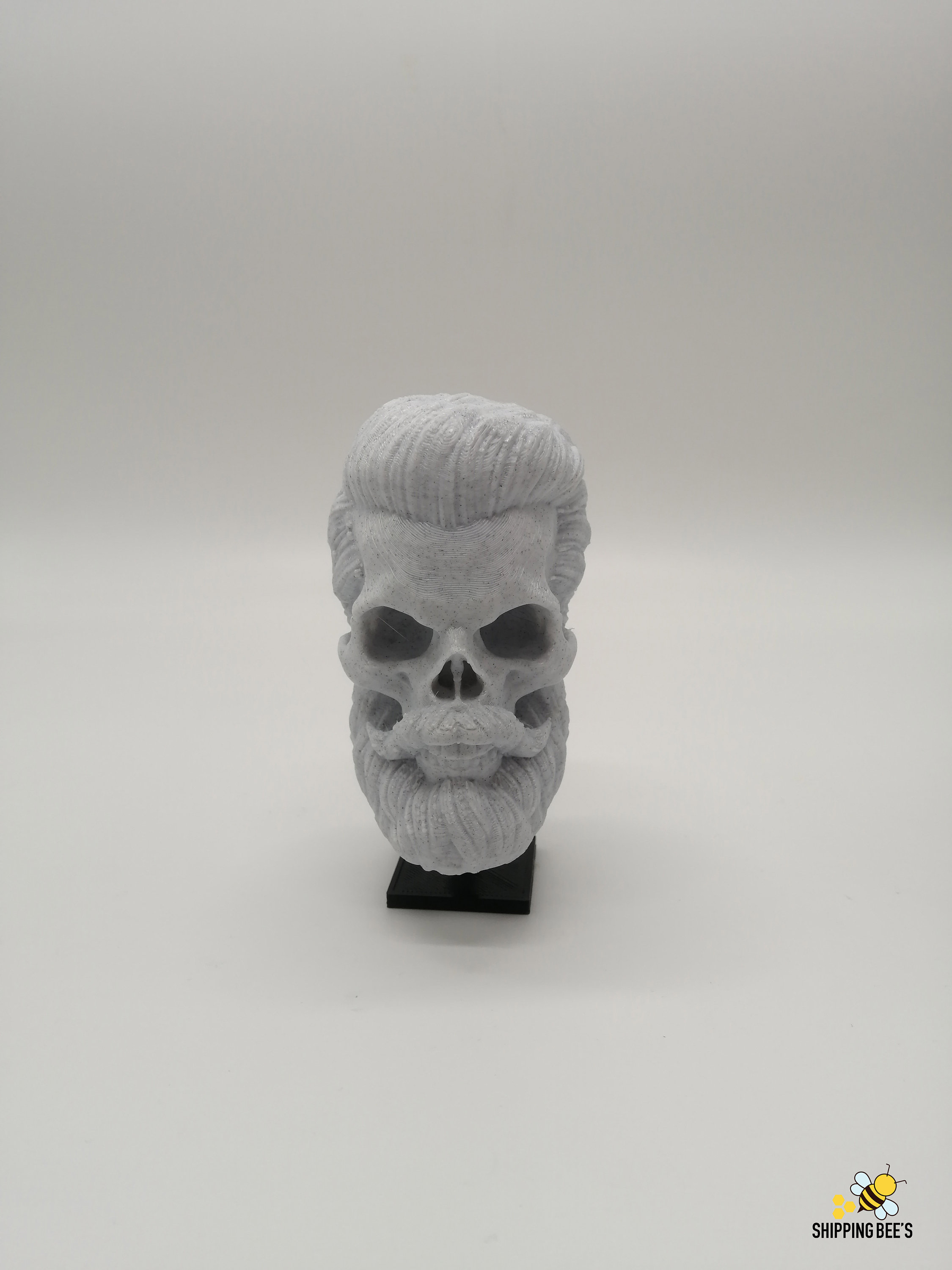 3D Printed Bearded Skull Bust Etsy