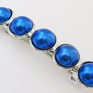 Pearl Barrette - Royal Blue