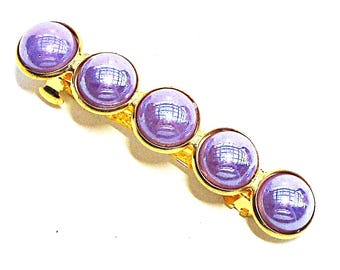Pearl Barrette - AB Dark Lilac