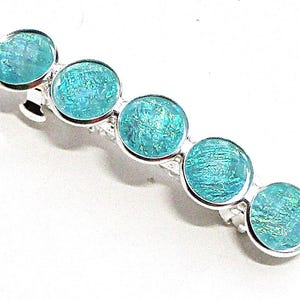 Druzy French Barrette - Opalescent Aqua
