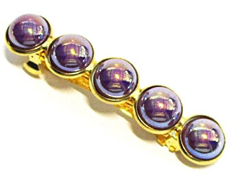Pearl Barrette - AB Purple
