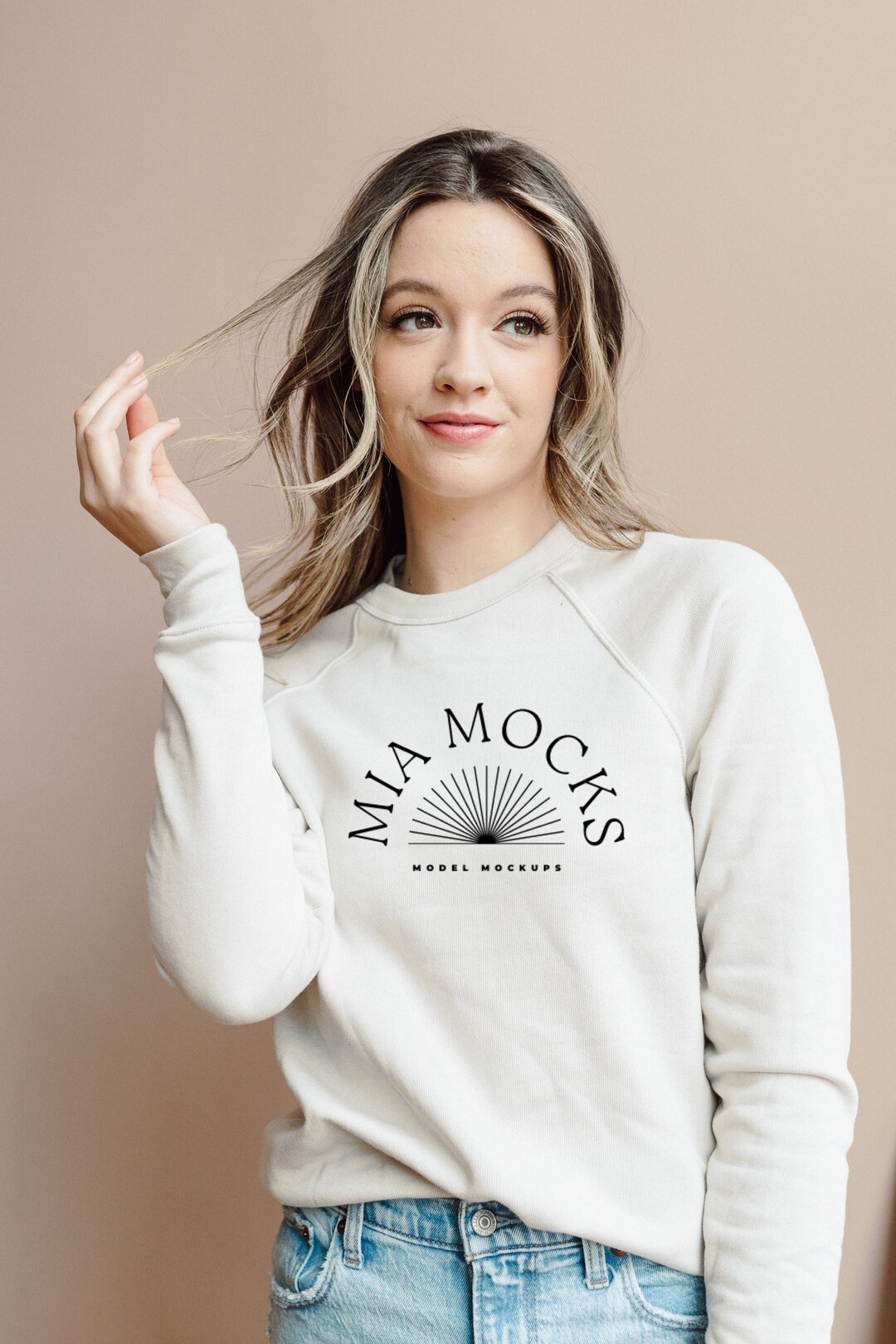 Bella Canvas 3901 Sweatshirt Mockup | Bella Canvas Heather Dust ...