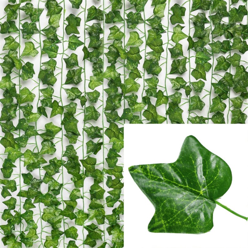 Artificial Leaves Fake Ivy Leaves Green Leaves for Room Etsy