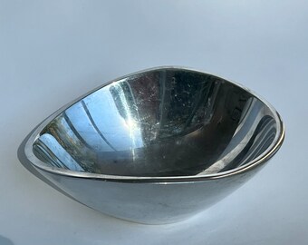 1960s Nambe Silver Butterfly Bowl 567 | Midcentury Modern | Collectible | Signed | Richard K. Thomas