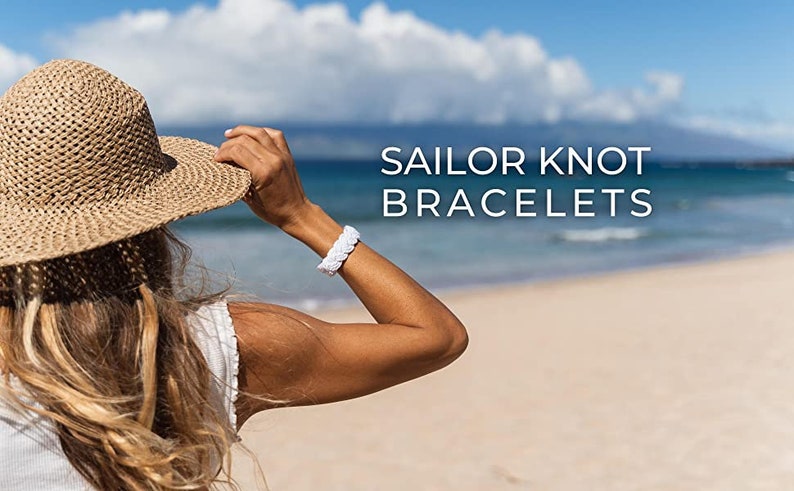 Sailor Knot Bracelet, Turks Head White Rope Bracelets, Cream Cord Bracelet, Thick Braid Bracelet, Summer Tops For Men, Beach Rope Bracelets
A perfect gift for him, her, surfer, Harry Bosch fans or all summer, beach and nautical accessories lovers!