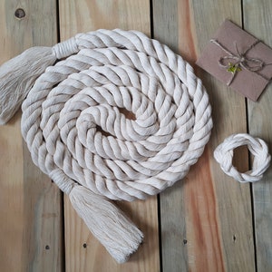 Nautical Rope Belt and Bracelet, Cream Wrapped Belt, Handmade Tassel Belt, Dress Waist Belt, Macrame Knitted Belt, Plus Size Long Belt