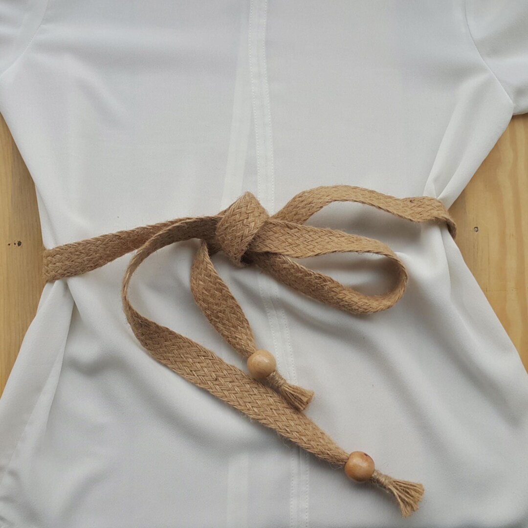 Handmade Vintage Natural Jute Macrame Belt Macrame Belt In Vintage Belts for sale | eBay main image 4