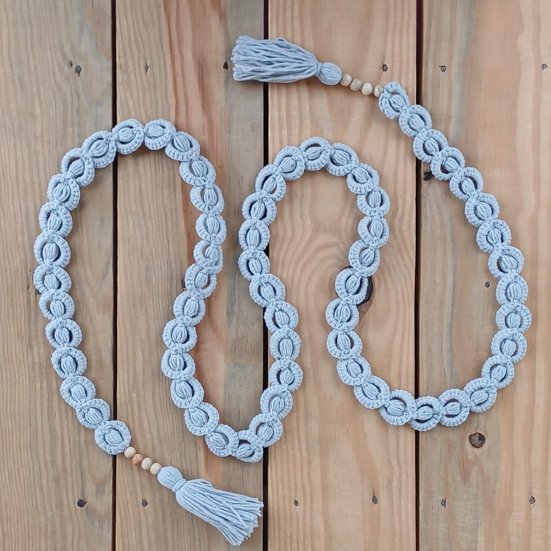 Beaded macramé or crochet belt Madeheart.com main image 3