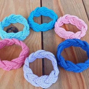 Bracciale in corda nautica, braccialetto in cordino di cotone da marinaio Harry Bosch, braccialetto intrecciato con nodo turco