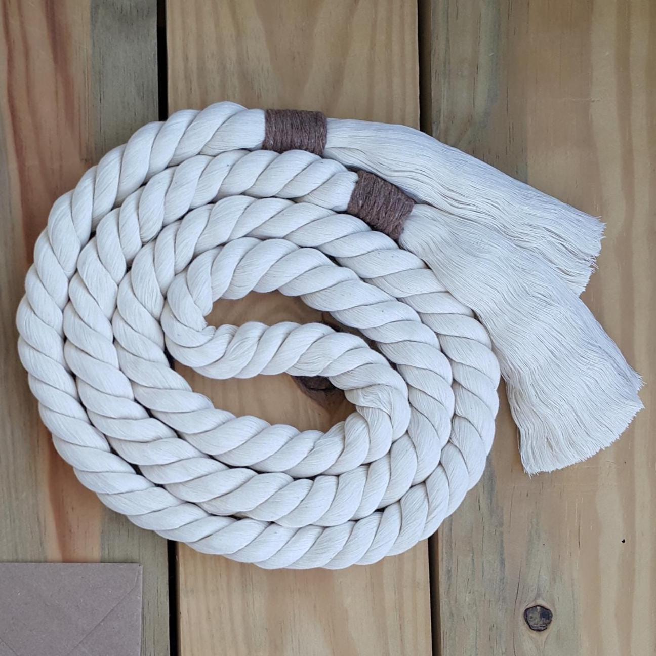 Nautical Rope Belt, Handmade Cream Tassel Wrapped Belt  display picture 2