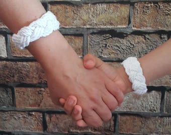 Sailor Knot Bracelets for Couples, Turks Head Braided Matching Friendship Cotton Rope Bracelet