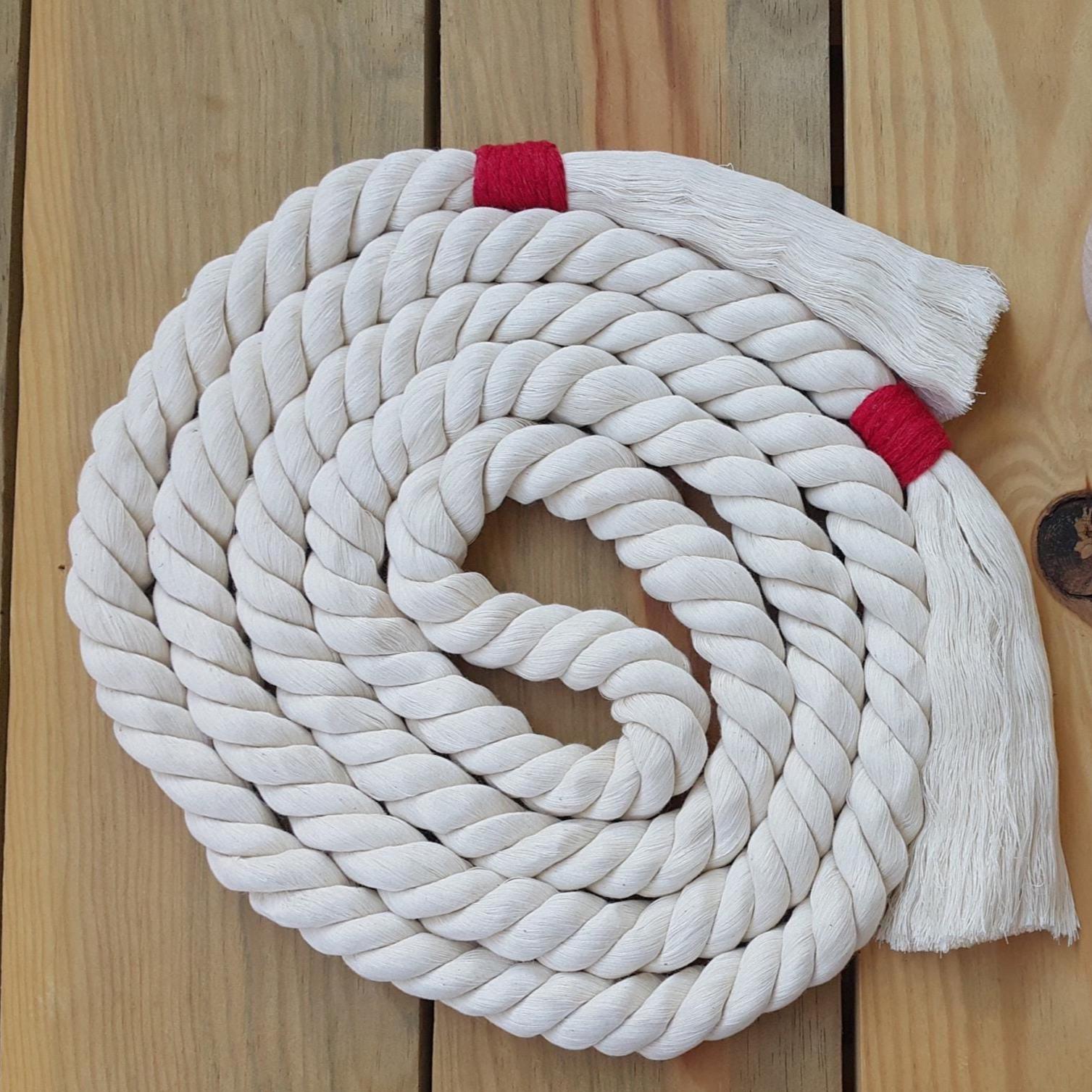 Nautical Rope Belt, Handmade Cream Tassel Wrapped Belt  display picture 1