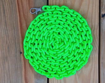 Chunky Chain Belt, Festival EDM Rave Accessories, Neon Acrylic Waist Body Chain for Women
