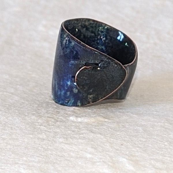 bague en cuivre émaillé