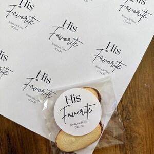 Autocollants et sachets « Pour lui et pour elle », bonbons de mariage, étiquettes personnalisées, autocollants et sachets pour cadeaux d'invités image 4