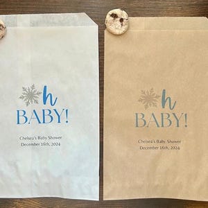 Oh baby vinter babyshower-godispåse, babyshower-festgåva, vinterbabyströssel, varm chokladpåsar, godispåsar, babyshower-påse för helgen bild 2