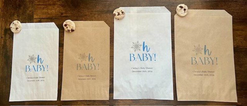 Oh baby vinter babyshower-godispåse, babyshower-festgåva, vinterbabyströssel, varm chokladpåsar, godispåsar, babyshower-påse för helgen bild 4