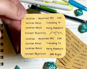 Session Notes Sticker Set