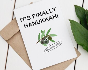 Funny Hanukkah Card | Ex-Squeeze Me Olive | Cartoon | Jewish Holiday | Greeting Cards