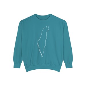 Sudadera Israel "este es mi hogar" - Mapa de Israel Suéter con ilustración de arte de línea continua de una línea - Sudadera colorida unisex