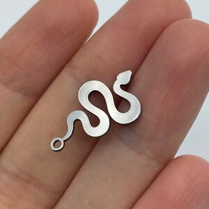 6pcs Stainless Steel Snake Stud Earrings, Serpent Earrings, Snake Earring Post, Steel Stud Earrings, Steel Laser Cut Jewelry Supplies