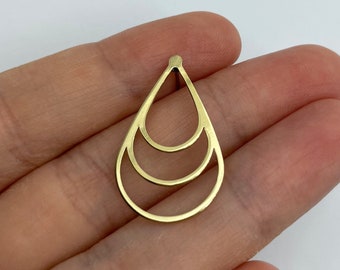 6pcs Raw Brass Oval Earrings, Brass Oval Geometric Stud Earring, Brass Earring Posts, Geometric Earrings, Laser Cut Jewelry Making Supplies