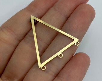 6pcs Brass Triangle Earrings Studs, Geometric Triangle Earrings, Brass Earrings, Geometric Stud Earrings Laser Cut Jewelry Making Supplies