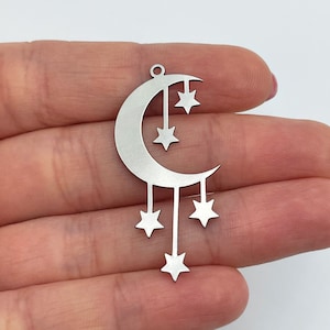 2pcs Stainless Steel Witch Charm, Witch Pendant, Girl Charm, Moon Phase  Celestial Charms, Witchy Charms, Laser Cut Jewelry Supplies STL-3357