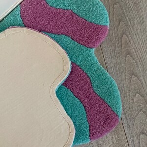 Mint Pink Bubble Bedside Rug - Etsy
