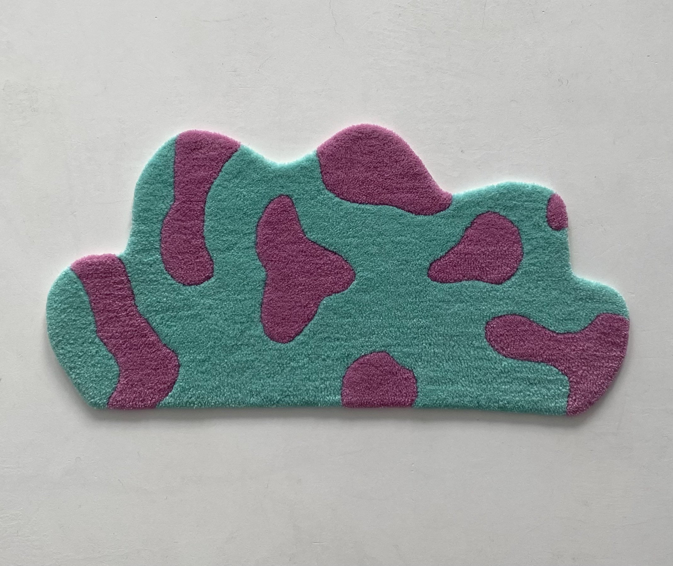 Mint Pink Bubble Bedside Rug - Etsy