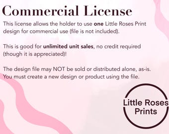 Licencia comercial de Little Roses Prints