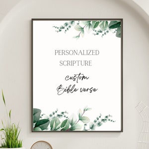 Personalized Bible Verse Print: Custom Scripture Art (Digital Download)
