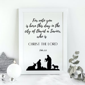 Christmas Scripture Wall Art Christmas Bible Verse Printable Art Holiday Christian Decor Christian Christmas Prints Christmas Printable !