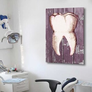 Dentist, Dental Clinic, Dental Hospital Wall, Molar Tooth Canvas Wall Art