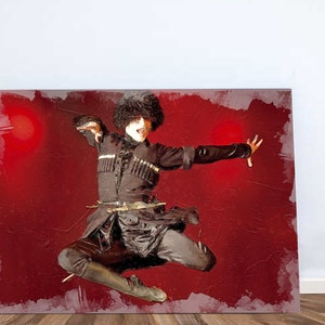 Circassian Dancer, Circassian Warrior, Cherkes Dancer Canvas Wall Art