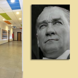 Founder of Republic of Turkey, Mustafa Kemal Ataturk Canvas Wall Art