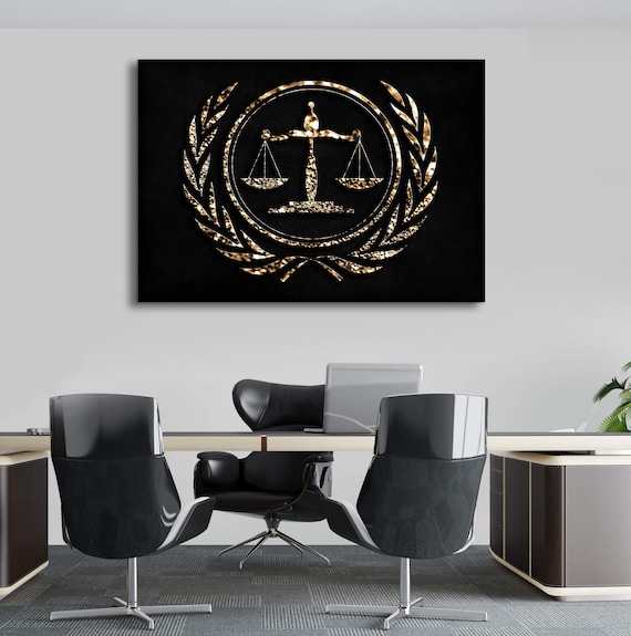 Gold Scales of Justice Lawyer Office Law Firm Attorney Etsy