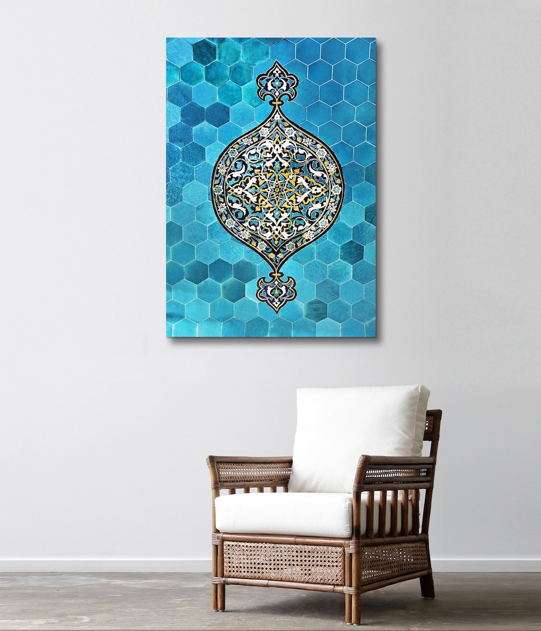 Turkish Tile Wall Art Çini Art in the Bursa Green Tomb Canvas Etsy
