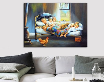 Picture of happiness,Family,Happiness, Home Sweet Home Canvas Wall Art