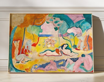 Henri Matisse The Joy of Life Poster, Colourful Modern Art Print, Yellow Landscape Artwork, Housewarming Gift, Gallery Art Decor