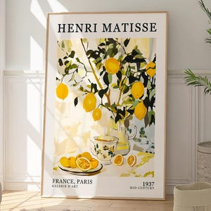 Impression de fruits Henri Matisse, nature morte aux oranges, art
