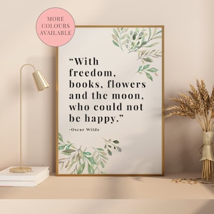 Oscar Wilde Zitat Druck | Inspirierendes Zitat | Typografie Druck | Oscar Wilde Poster | Minimalistisches Poster