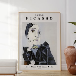 Pablo Picasso Dora Maar Portrait Druck, Abstrakte Kunst Poster, Modernes Kunstwerk, Surrealismus Dekor, Kubismus Kunst, Beliebte Künstler Arbeit