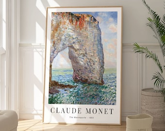 クロード・モネの海景アート プリント: エトルタ フランス