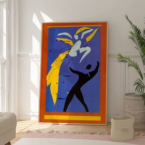 Henri Matisse Two Dancers Print, Abstract Blue Modern Wall Art, Modern Poster, Contemporary Decor