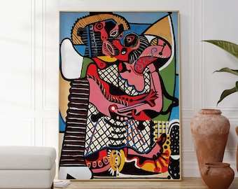 Pablo Picasso パブロ・ピカソ THE KISS アートパネル Historical Art - Pablo Picasso - The Kiss, 1925 - Etsy 日本