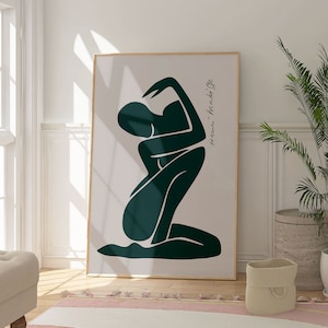 Henri Matisse Abstract Woman Illustration Print, Minimalist Poster, Living Room Wall Art, Modern Home Wall Decor, Elegant Fine Art Gift