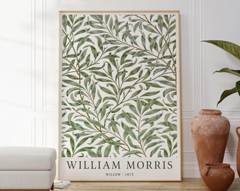 Impression William Morris Willow, affiche botanique Art nouveau, oeuvre d'art florale, modélisme, décoration moderne